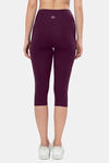 Amante High Rise Anti Microbial Capris - Blackberry Wine — thumbnail 3